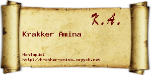 Krakker Amina névjegykártya
